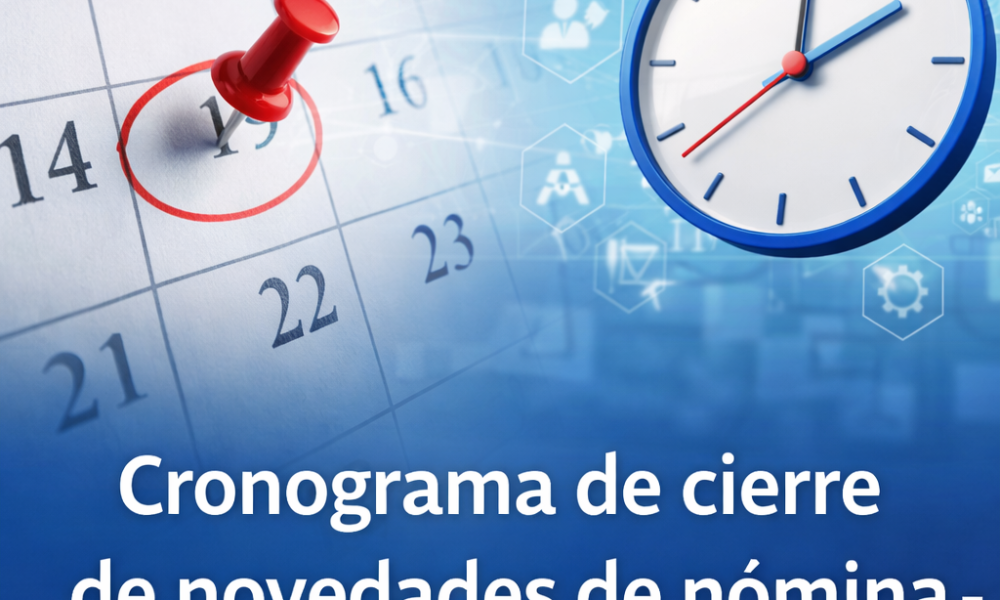 Cronograma de cierre de novedades de nómina – Vigencia 2026